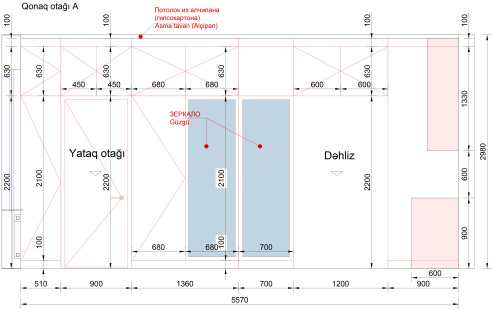Color Composition — Living room — wall elevation