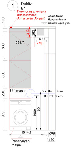 Color Composition — Hallway — wall elevation 2