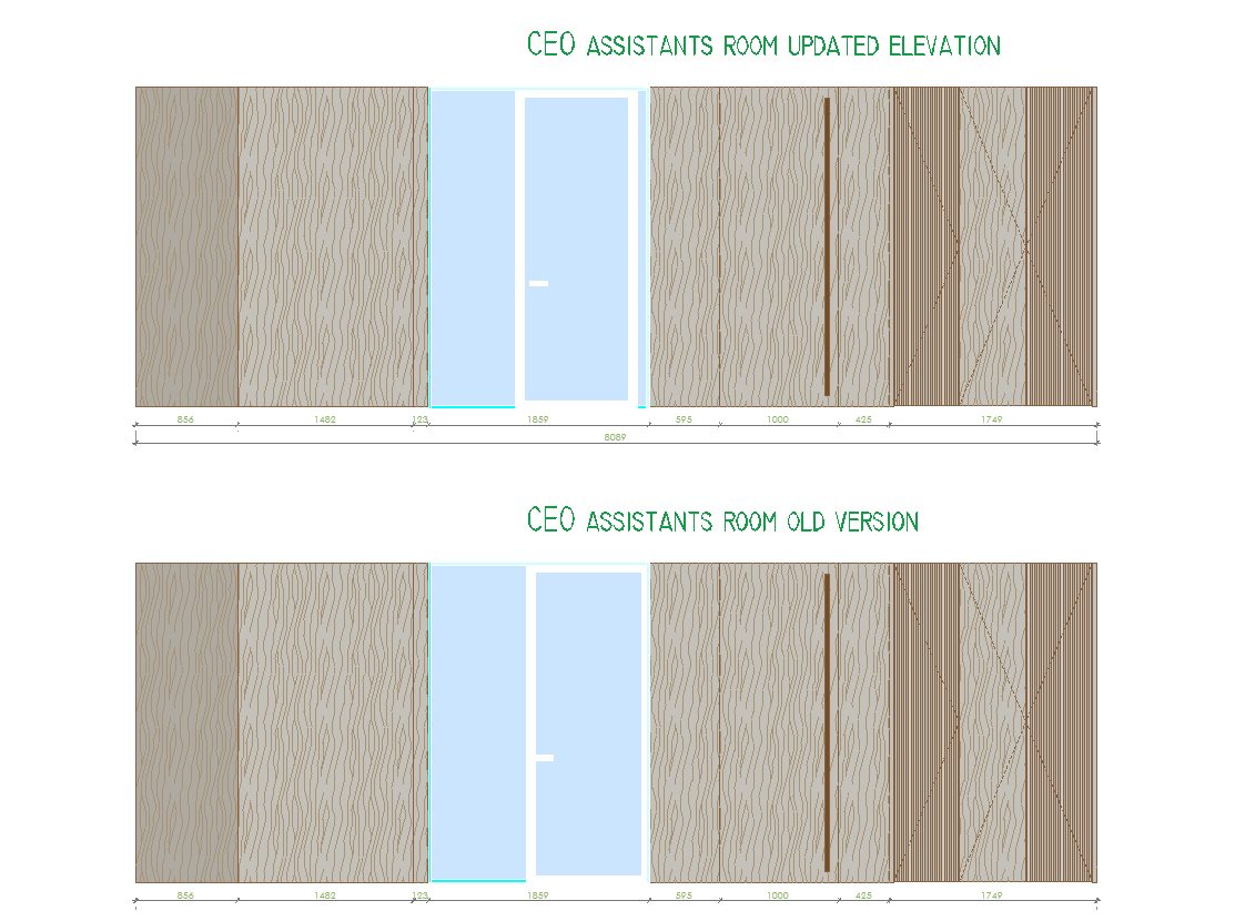 Office Design — Assistant office elevation