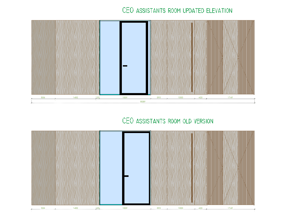 Office Design — Assistant office elevation