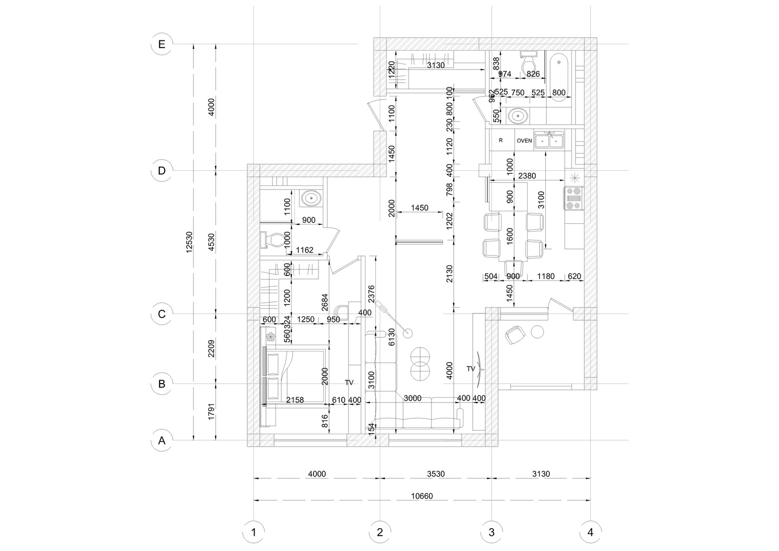 Spacial Redesign — Furniture plan
