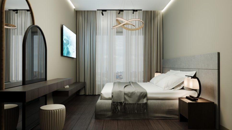 Spacial Redesign — Bedroom, view 1