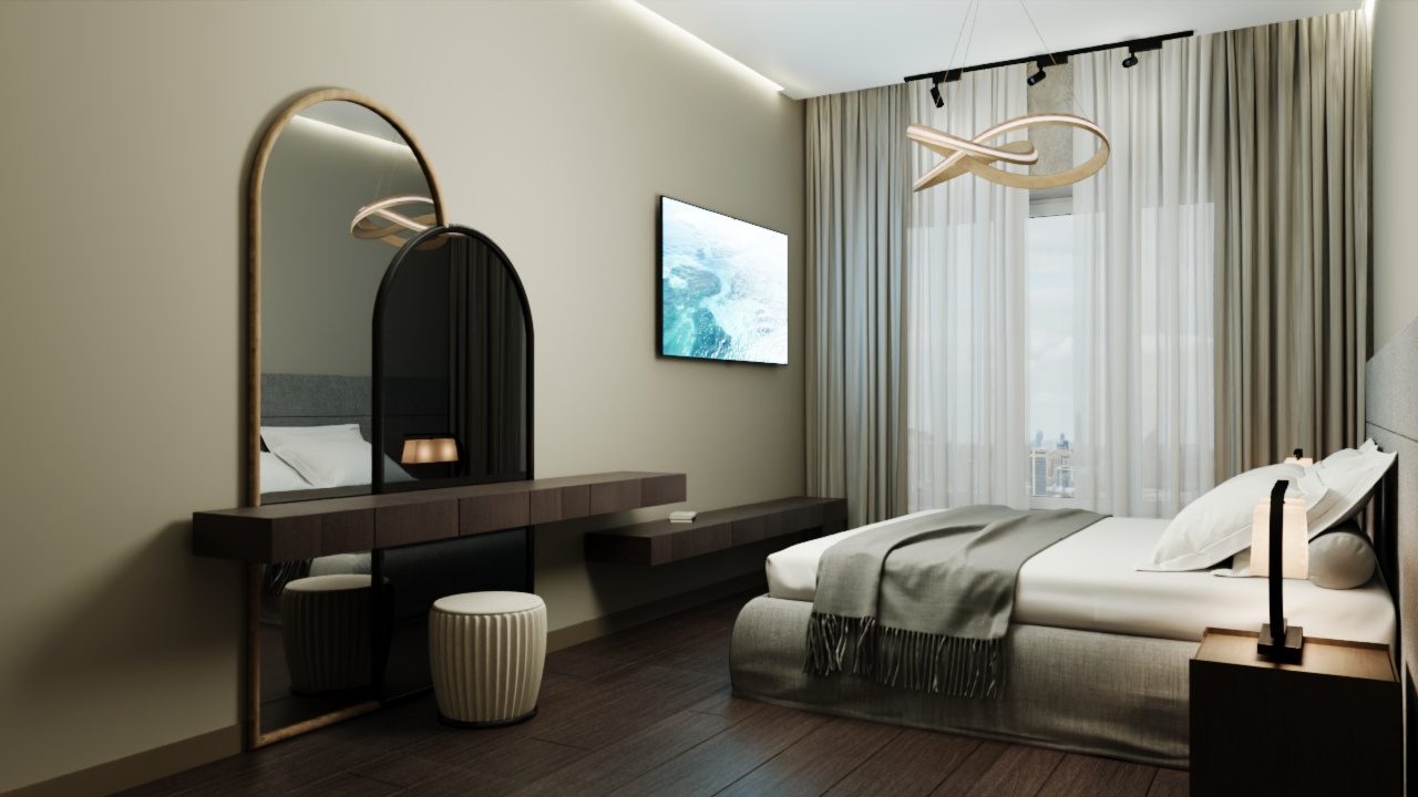 Spacial Redesign — Bedroom, view 2